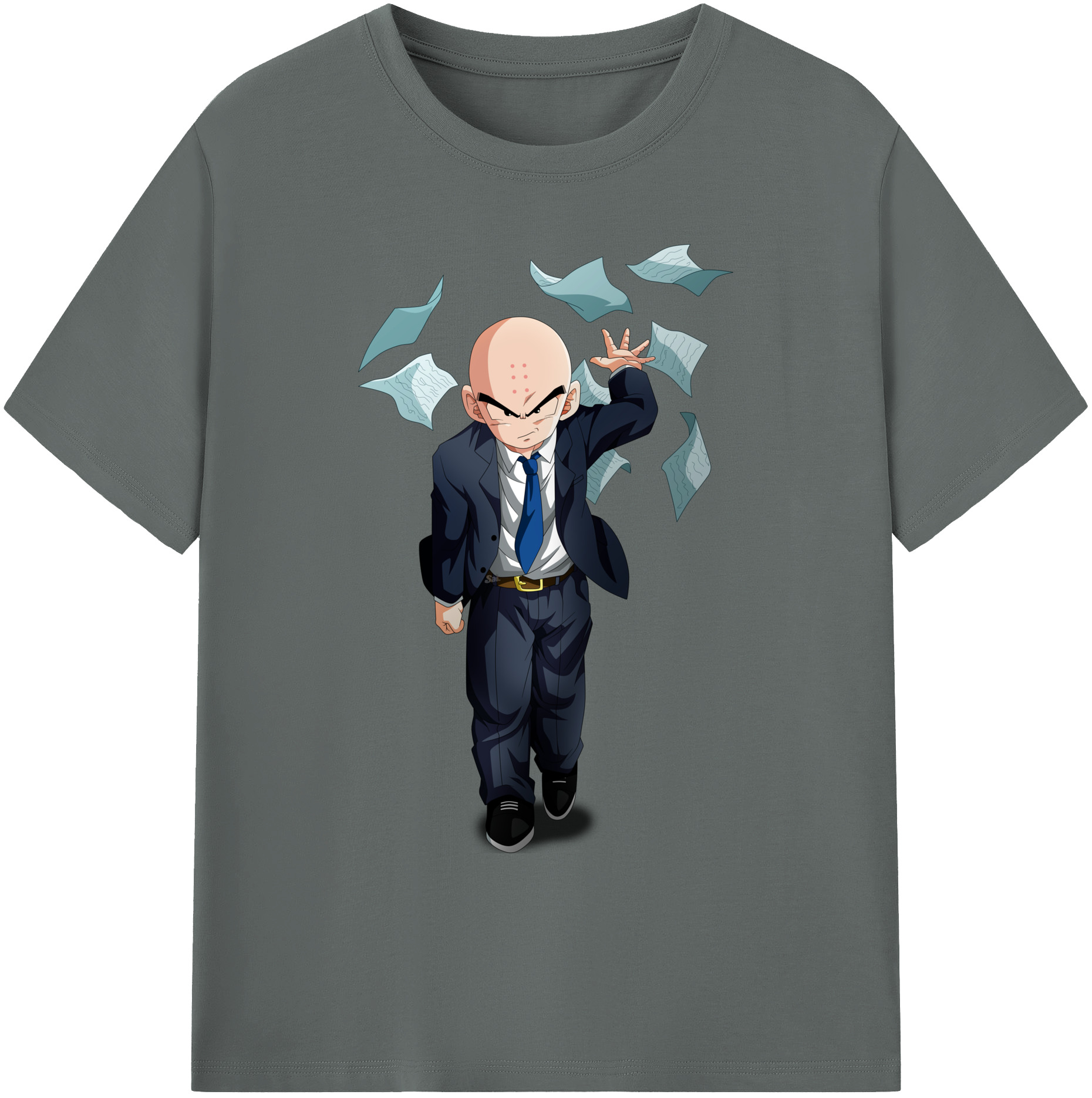 （画像用） ドラゴンボール クリリン DRAGON BALL krillin 綿100％ メンズ半袖Tシャツ｜肌触りやわらか＆通気性